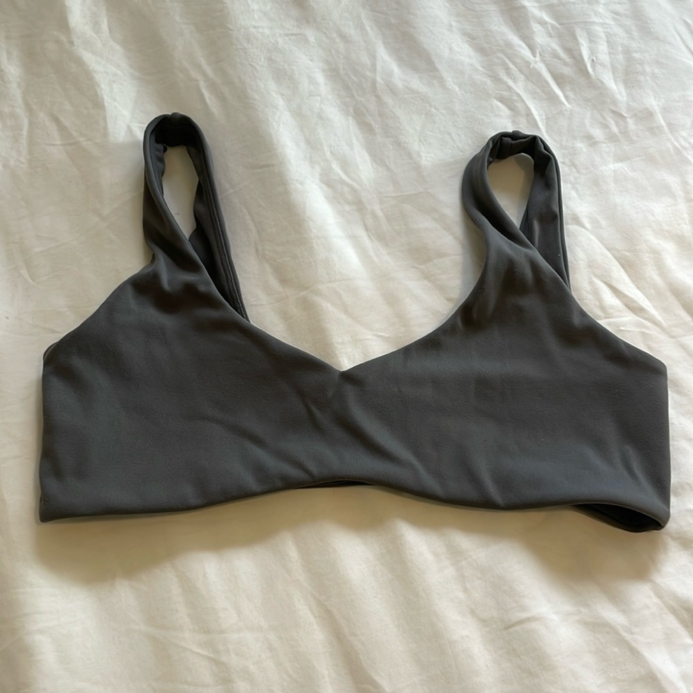 Grey Alphalete crop/sports top